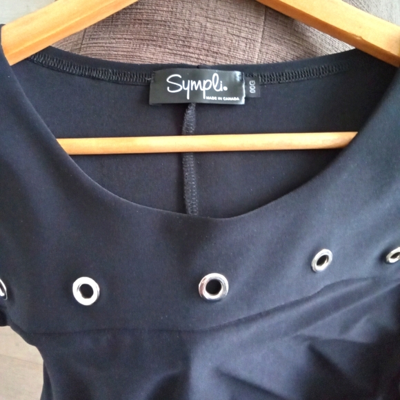 Sympli Navy Sleeveless Trapeze Dress 16/00G - Picture 3 of 6